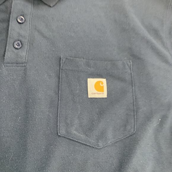 Carhartt Shirt Mens XXXXL Blue Polo Workwear Loose Fit 4XL - Picture 3 of 8